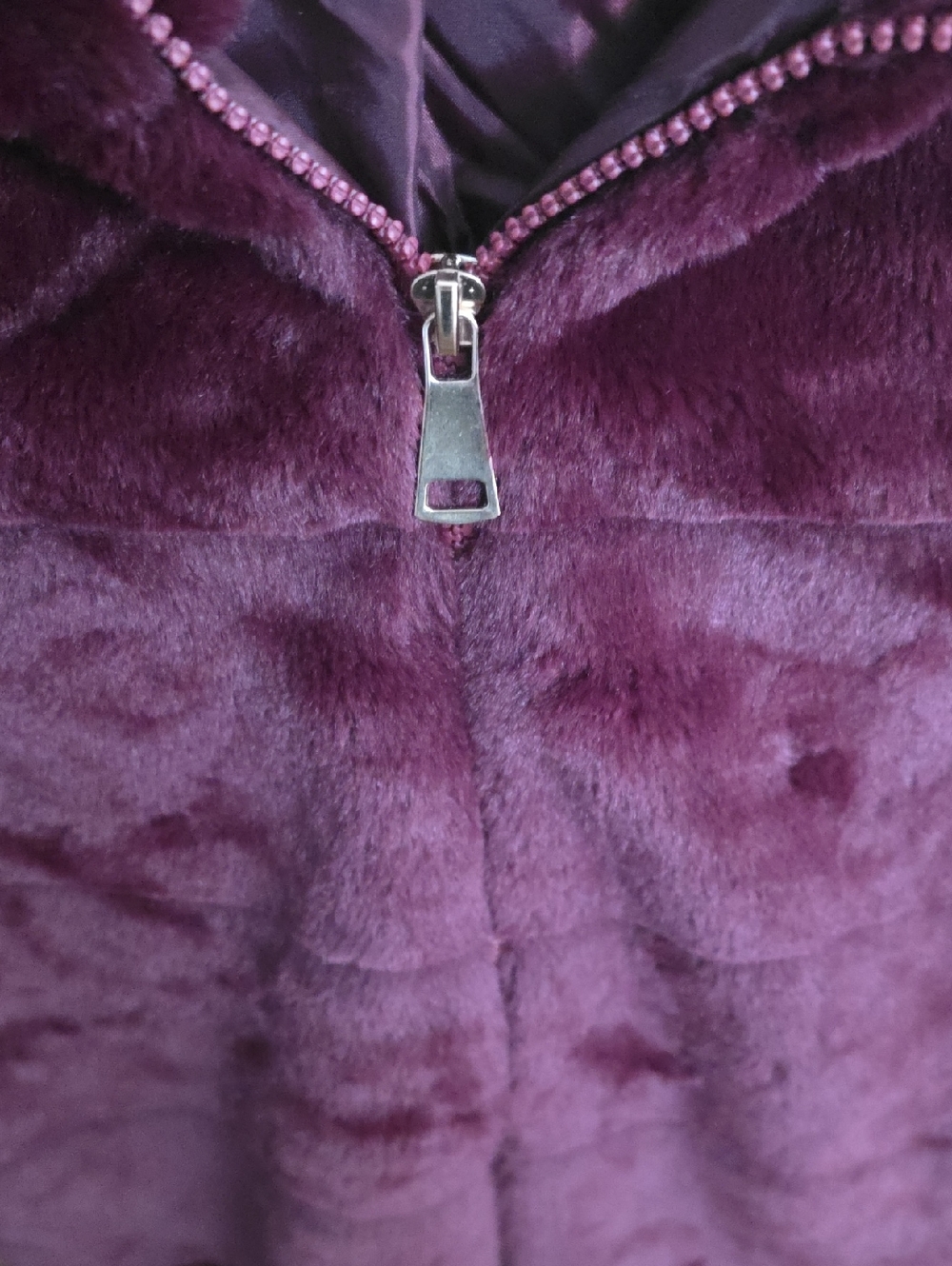 NWOT Ci Sono Size M Faux Fur Jacket With Hood - Picture 4 of 4